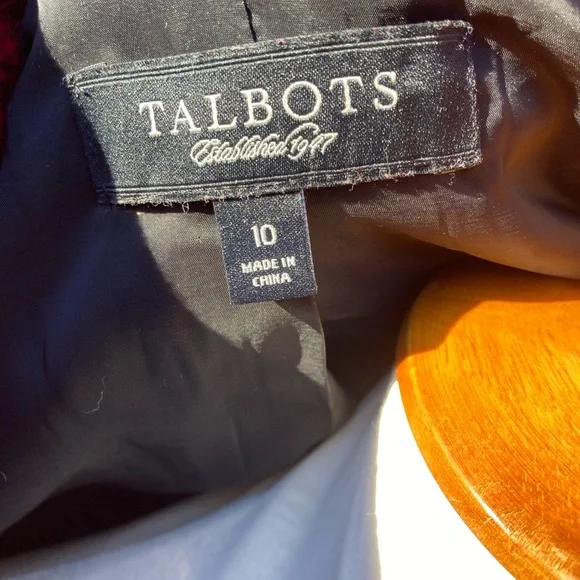 Talbots Plaid Christmas Blazer jacket - Picture 7 of 8